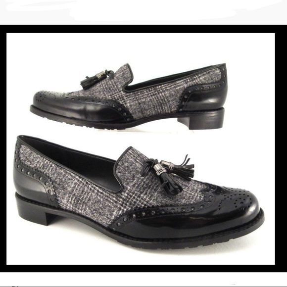 Stuart Weitzman Shoes - Stuart Weitzman Guything Tweed Wingtip Loafers